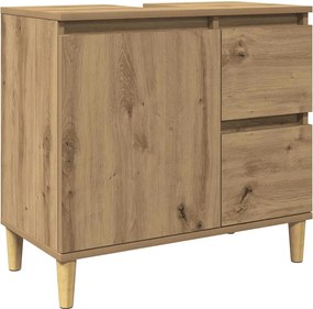 vidaXL Dulap de chiuvetă, stejar artizanal, 65x33x60 cm lemn prelucrat