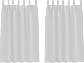 vidaXL Perdele Opaque cu Inel 2 pcs Gri Deschis 175 x 140 cm Poliester