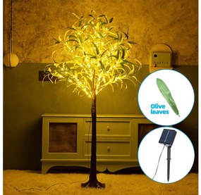 Decorațiune LED solară Aigostar 285xLED/3,8m IP65 alb cald măslin