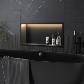 RAFT BAIE INCASTRAT PERETE LED 30x60 black