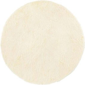 vidaXL Covor shaggy cu pom înalt, NAVARRA, crem, 120x120 cm, poliester