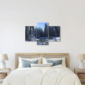 Tablou pădurii înzăpezite (90x60 cm)