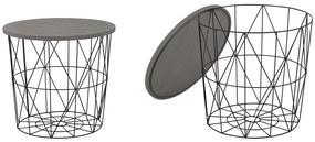 Masa de cafea Mariffa negru-gri - d 42 x h 41 cm