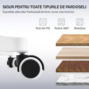 HOMCOM Scaun de Birou Ergonomic și Respirabil cu Suport Lombar Dinamic 4D, 64.5x62.5x112-122 cm, Multicolor | Aosom Romania