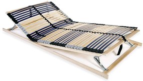 vidaXL Bază de pat cu șipci, 42 șipci, 7 zone, 100 x 200 cm