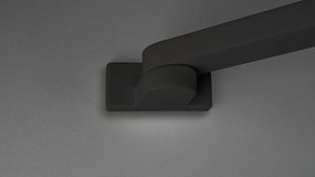 Paravan dus sticla securizata walk-in cu usa glisanta, 140x195 cm, negru mat, Deante Prizma Negru mat, 1400x1950 mm