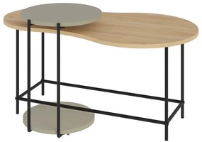 Măsuțe de cafea 2 buc. cu blat cu aspect de lemn de stejar 65x103 cm Rosie – Marckeric