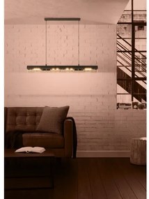 Lustră pe cablu Eglo 390059 ALFONSINE 4xE27/40W/230V negru/auriu