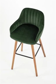 Scaun bar catifea H-93 verde – H 98 cm