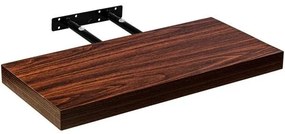 Raft de perete stilist Volato, 80 cm, lemn închis la culoare