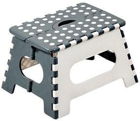 Taburet pliabil Kesper 70533, alb/gri, 35 x 22 x27 cm