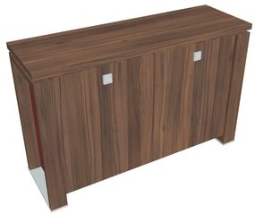 Dulap mic Verno+ S 140 x 46 x 90 cm, nuc / roșu
