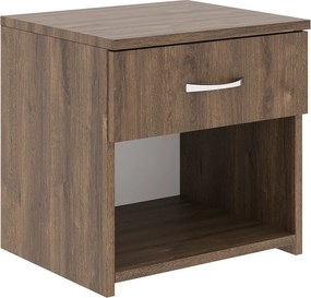 Noptiera Remi, 1 Sertar, Stejar Bronz, 40 x 35 x 40 cm
