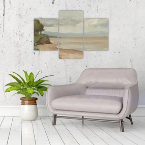 Tablou - Jean-Baptiste-Camille Corot, Beach Near Etretat, reproducere (90x60 cm)