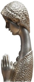 Statueta Praying Lady 10x33cm, Argintiu