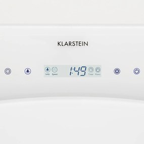 Klarstein secret service, hotă de tavan, hotă pentru aburi, 220 W, touch, sticlă, led, culoare albă