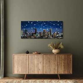 Tablou - Municipiul nocturn (120x50 cm)