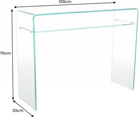 Consola moderna din sticla Fantome 100cm