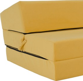 Saltea pliabilă/fotoliu extensibil, 2 in 1, galben, VEDIS