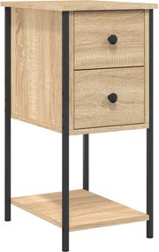 vidaXL Noptieră, stejar sonoma, 32x42x70 cm, lemn compozit