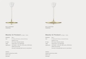 Pendul LED design modern Blanche 42 alama