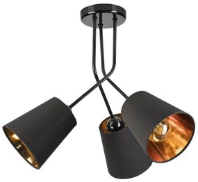 Lustră pe tijă IRMA 3xE27/15W/230V negru