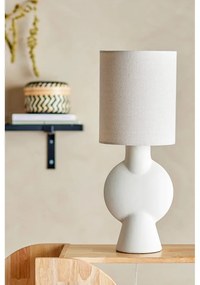 Veioză bej cu abajur textil (înălțime 54,5 cm) Sergio – Bloomingville