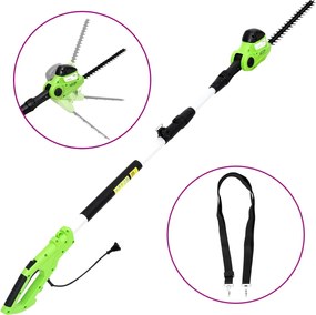 vidaXL Trimmer electric de gard viu cu tijă telescopică, 41 cm, 550 W