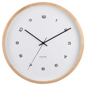 Ceas de perete Karlsson 5938WH de design 41 cm , alb