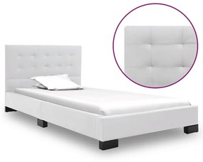 280633 vidaXL Cadru de pat, alb, 120 x 200 cm, piele artificială