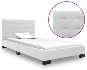280633 vidaXL Cadru de pat, alb, 120 x 200 cm, piele artificială