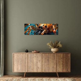 Tablou - Detaliu de păianjen (cu ceas) (90x30 cm)
