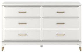 Comodă CosmoLiving by Cosmopolitan Westerleigh, 144 x 85 cm, alb