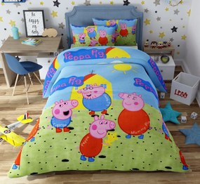 Lenjerie de pat copii Peppa Pig /160x200 cm dimensiune standard
