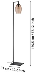 Lampadar Eglo 390255 ESTANYS 1xE27/40W/230V maro