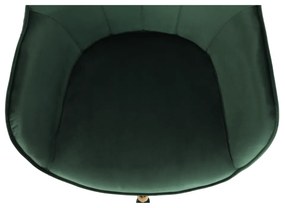 Fotoliu de birou, verde material Velvet /auriu, EROL