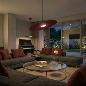 Lampă suspendată pe cablu PIATTO 1xGX53/15W/230V Ø 55 cm, vișinie