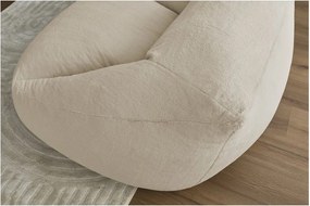 Fotoliu bean bag bej cu tapițerie din blană artificială Lilibet – Bobochic Paris