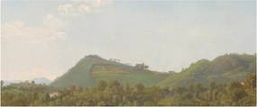 Tablou - Simon Denis,  View Near Naples, reproducere (120x50 cm)