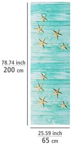Covoraș de baie turcoaz din plastic 65x200 cm Mediaster – Wenko