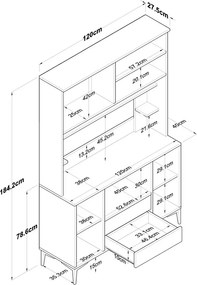Dulap Jedy Walnut and White