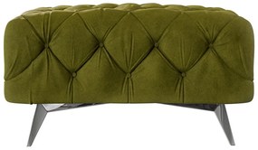 Taburet verde cu tapițerie din catifea Chelsea – Ropez