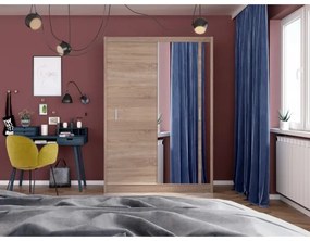Dulap cu oglindă SABRINA 150x215 cm, stejar sonoma