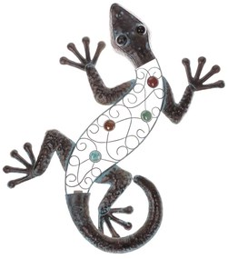 Decorațiune suspendată din metal Șopârlă, 30 x 43 x 4 cm