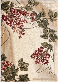 Model Floral 1511 110, Covor Dreptunghiular, Crem Maro
