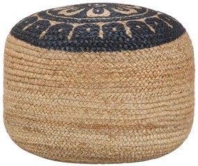 vidaXL Taburet puf lucrat manual, 45 x 30 cm, iută