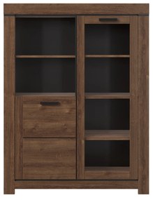 Vitrină Britt 2D1W (Stejar maro). 1052802