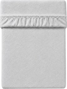 Cearșaf din fleece cu elastic MOLTON argintiu 180 x 200 cm
