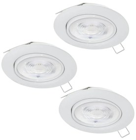 SET 3x corp de iluminat LED încastrat Eglo 901756 FAVAZZINA 1xGU10/4W/230V alb