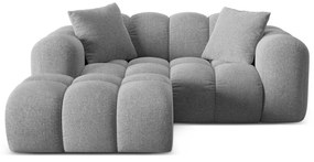 Colțar gri deschis cu tapițerie din chenille (cu colț pe partea stângă/cu șezlong) Treno – Cosmopolitan Design